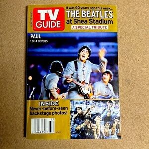 Rare - 2005 TV Guide featuring the Beatles at Shea Stadium. Paul Cover